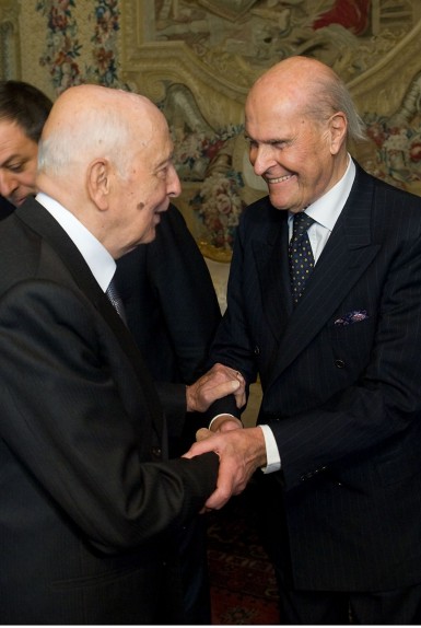 Umberto Veronesi con il Presidente della Repubblica